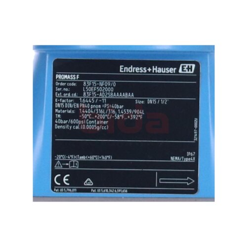 Endress+Hauser 83F15-NF09/0