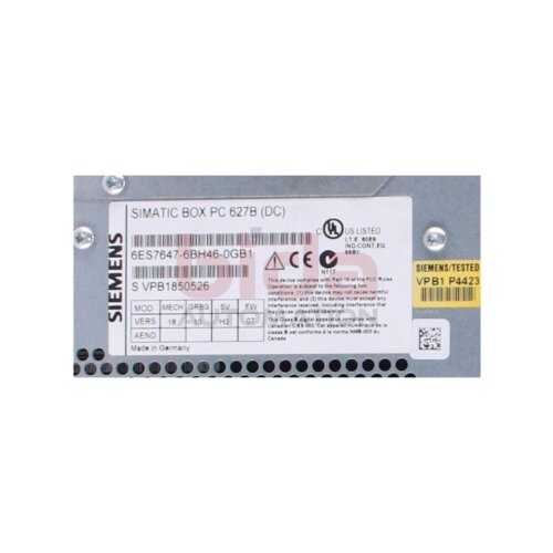 Siemens 6ES7647-6BH46-0GB1 SIMATIC Box PC 627B