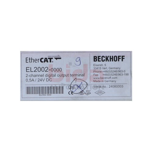 BECKHOFF EL2002 EtherCAT-Klemme EtherCAT Terminal