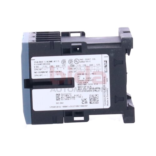 Siemens 3RT2016-1BB41 / 3RT2 016-1BB41 Leistungssch&uuml;tz / power contactor 24 V