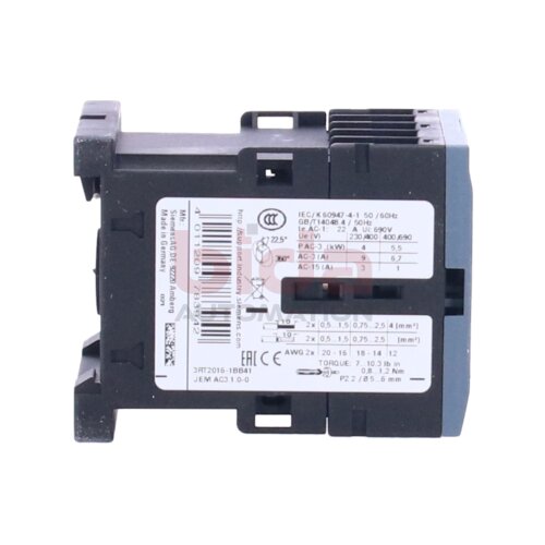 Siemens 3RT2016-1BB41 / 3RT2 016-1BB41 Leistungssch&uuml;tz / power contactor 24 V
