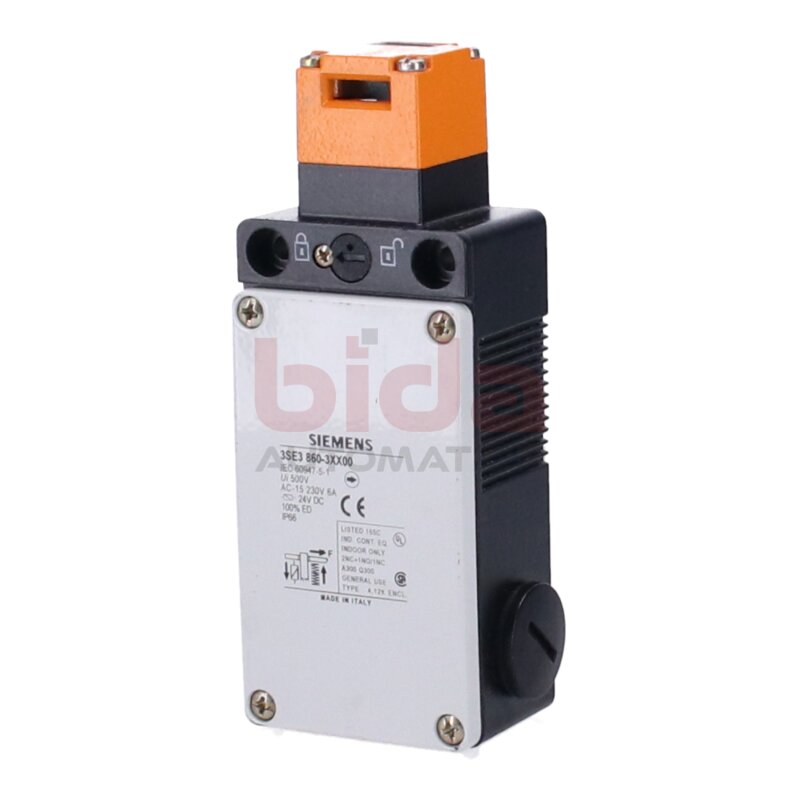 Siemens 3SE3860-3XX00 Positionsschalter mit Zuhaltung aus Metall Position switch witch tumbler metal