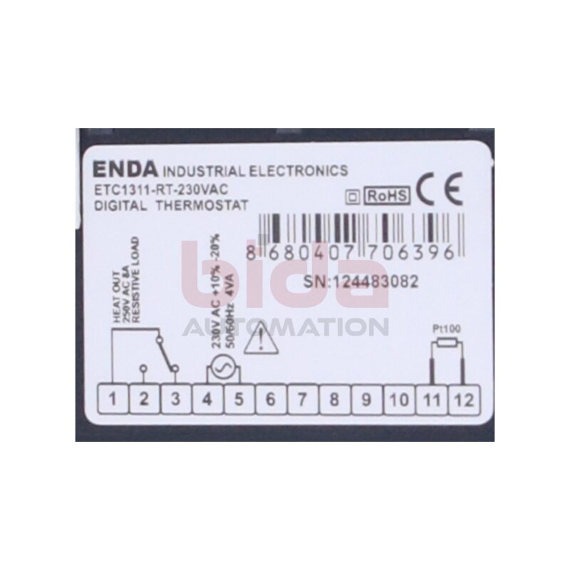 ENDA ETC1311-RT-230VAC Digitaler Thermostat Digital thermostat