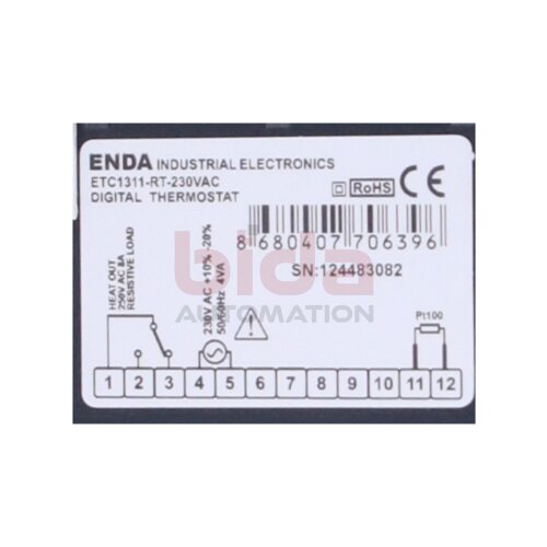 ENDA ETC1311-RT-230VAC Digitaler Thermostat Digital thermostat