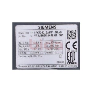 Siemens 1FK7042-2AF71-1BA0 SIMOTICS S (1FK7...