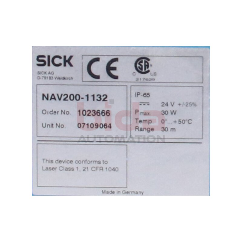 SICK NAV200-1132(1023666) 2D-LIDAR-SENSOR