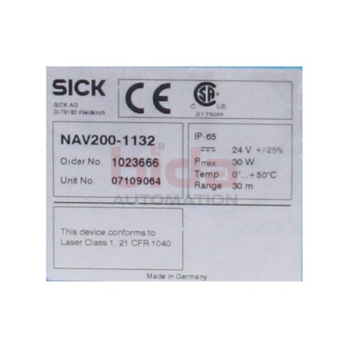 SICK NAV200-1132(1023666) 2D-LIDAR-SENSOR