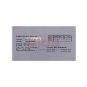 Siemens 6BK1000-6CN00-0AA0 SIMATIC Box PC 627B
