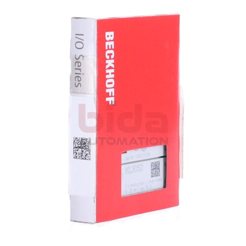 BECKHOFF KL3052 Busklemme, 2-Kanal-Analog-Eingang, Strom, 4&hellip;20 mA, 12 Bit, single-ended / Bus Terminal, 2-channel analogue input, current, 4...20 mA, 12 bit, single-ended