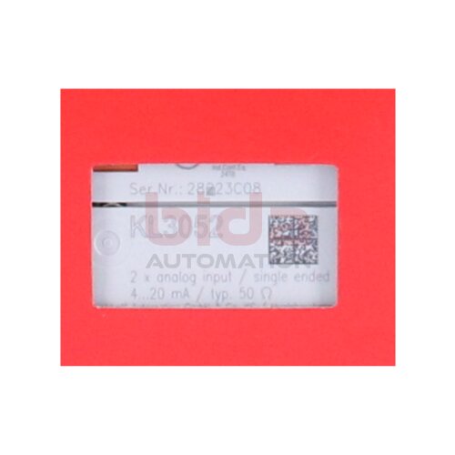 BECKHOFF KL3052 Busklemme, 2-Kanal-Analog-Eingang, Strom, 4&hellip;20 mA, 12 Bit, single-ended / Bus Terminal, 2-channel analogue input, current, 4...20 mA, 12 bit, single-ended