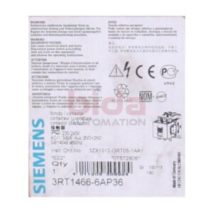 Siemens 3RT1466-6AP36 / 3RT1 466-6AP36...