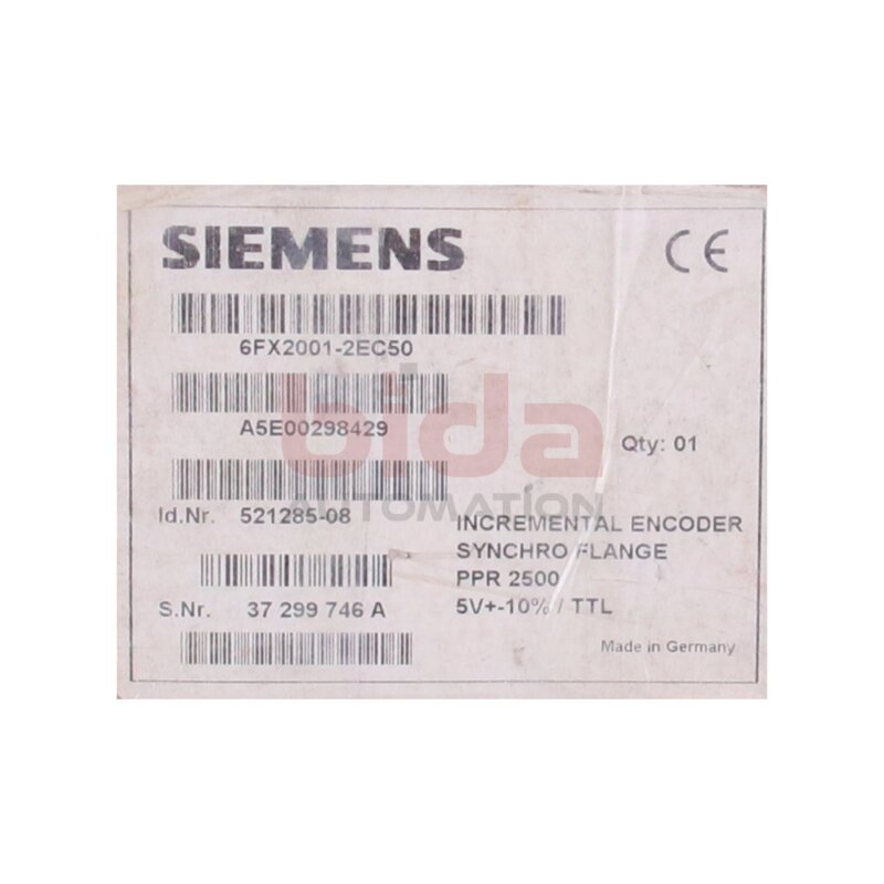 Siemens 6FX2001-2EC50 Inkrementalgeber mit RS 422 (TTL) Incremental encoder