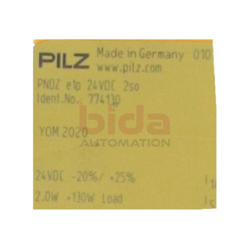 PILZ PNOZ e1p 24VDC 2so (774130) Sicherheitsrelais / Safety relay
