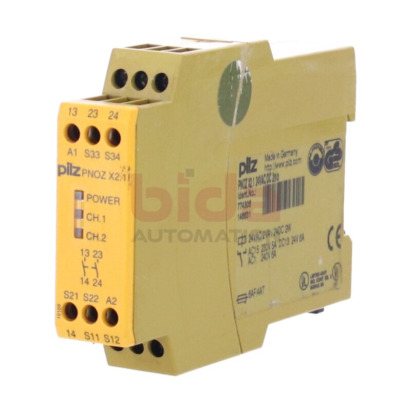 PILZ PNOZ X2.1 24VAC/DC2n/o (774306) Sicherheitsrelais Safety relay
