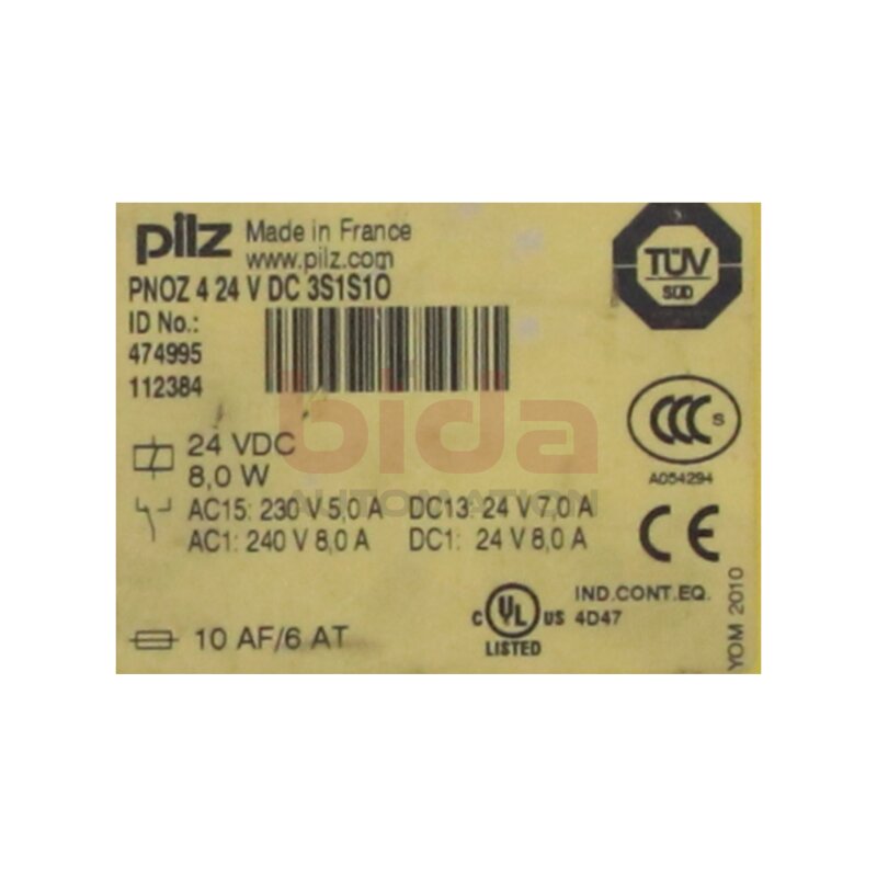 PILZ PNOZ 4 24 V DC 3S1S10 (474995) Not-Aus Schaltger&auml;t / Emergency stop switch