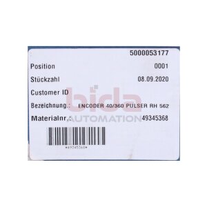 LEINE LINDE RSA 607 562900050-360-40 Drehgeber Encoder