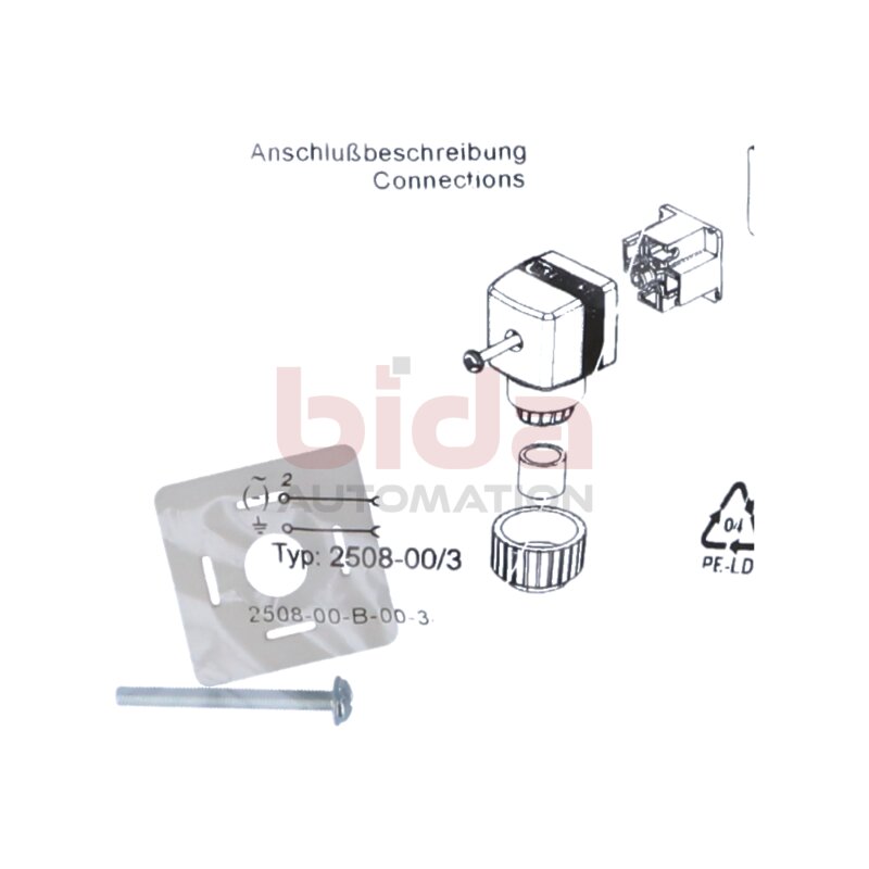 B&Uuml;RKERT 2508-00-B-00-3-1-BCS Ger&auml;testecker Steckerform A Device plug,plug form A