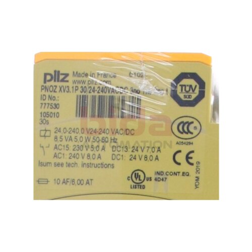 Pilz PNOZ XV3.1P 30/24-240VACDC3no 1nc 2not (777530) Sicherheitsschaltger&auml;t  / safety switch
