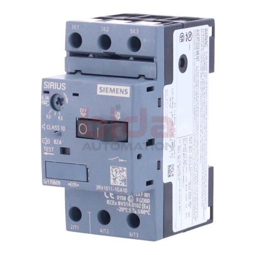 Siemens 3RV1011-1GA10 / 3RV1 011-1GA10 Leistungsschalter Circuit breaker