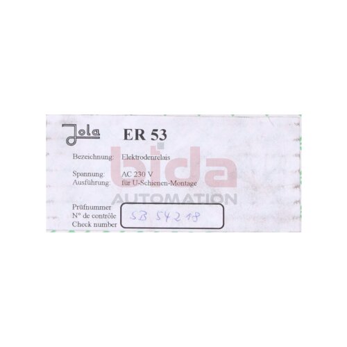 JOLA ER 53 / ER53 Elektrodenrelais Electrode relay