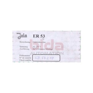 JOLA ER 53 / ER53 Elektrodenrelais Electrode relay