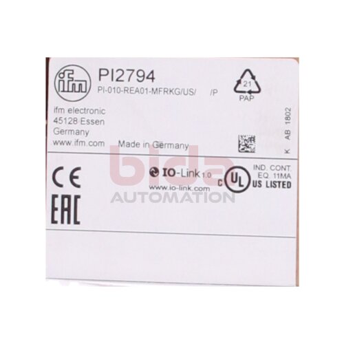 ifm PI2794 Frontb&uuml;ndiger Drucksensor mit Display Front-flush pressure sensor with display