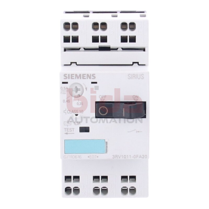 Siemens 3RV1011-0FA20 / 3RV1 011-0FA20  / Leistungschalter / circuit breaker