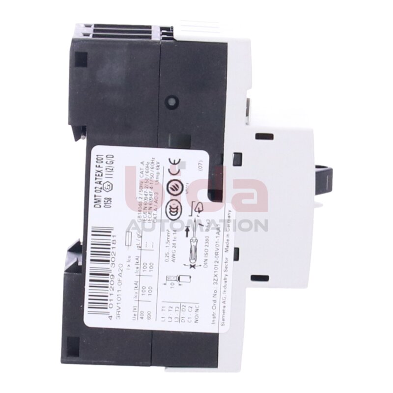 Siemens 3RV1011-0FA20 / 3RV1 011-0FA20  / Leistungschalter / circuit breaker