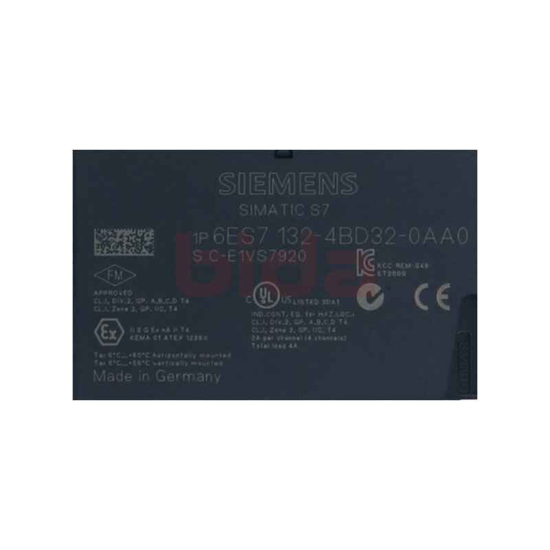 Siemens 6ES7132-4BD32-0AA0 / 6ES7 132-4BD32-0AA0 SIMATIC DP, 5 Elektronikmodule/ electronic modules  f&uuml;r ET 200S DC 24V/2A
