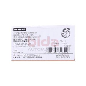 Siemens 3RV2021-4BA10 / 3RV2 021-4BA10 Leistungsschalter...