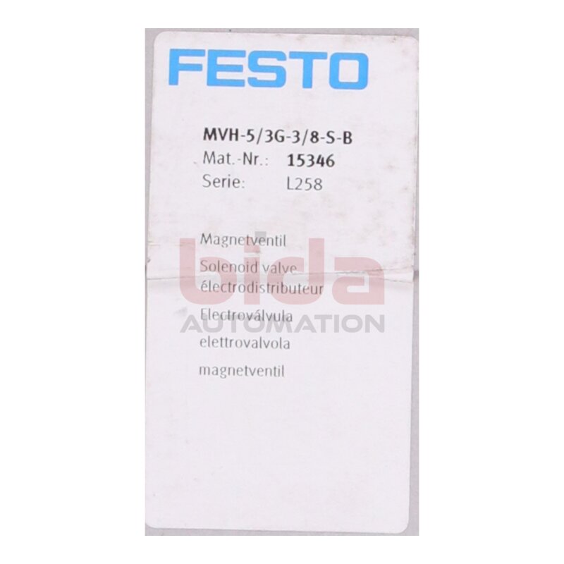 Festo MVH-5/3G-3/8-S-B (15346) Magnetventil Solenoid valve