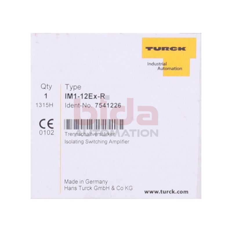 Turck  IM1-1Ex-R (7541226) Trennschaltvesrt&auml;rker Isolating amplifier