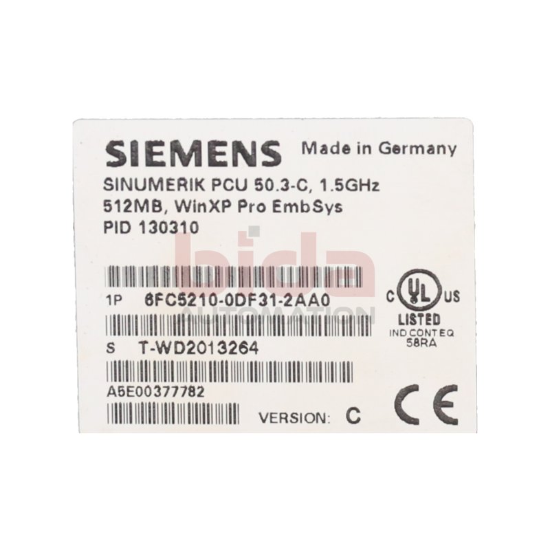 Siemens 6FC5210-0DF31-2AA0 SINUMERIK Elektronisches Steuerger&auml;t Electronic Control Unit