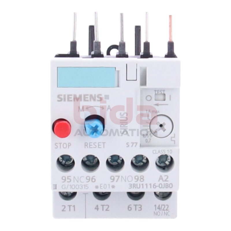 Siemens 3RU1116-0JB0 / 3RU1 116-0JB0 &Uuml;berlastrelais / overload relay