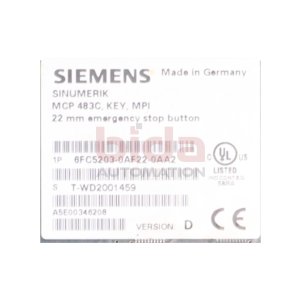 Siemens 6FC5203-0AF22-0AA2 Maschinensteuertafel Machine...