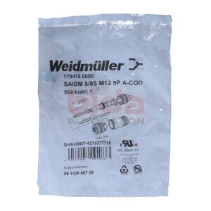 Weidmüller SAIBM 5/8S M12 5P A-COD (1784750000)...