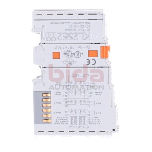 BECKHOFF KL2552 Busklemme/Bus clamp, 2-Kanal-Motion-Interface, DC-Motor, 48V DC, 5A