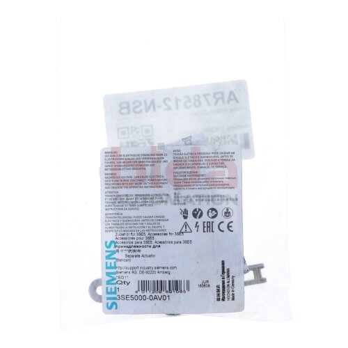 Siemens 3SE5000-0AV01 / 3SE5 000-0AV01 Getrennter Standard-Bet&auml;tiger / Separate standard actuator