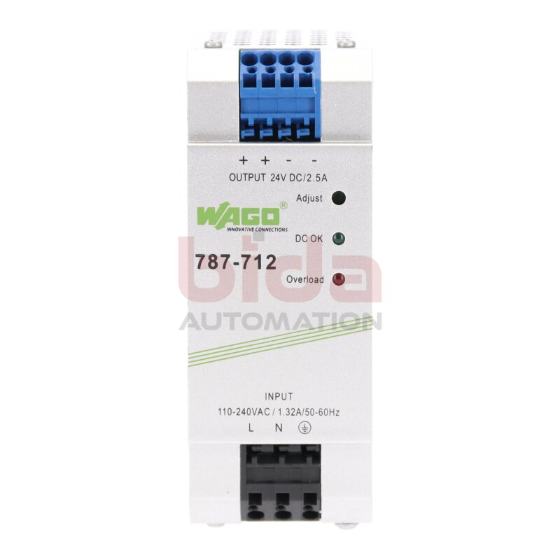 Wago 787-712 Stromversorgung Power Supply 24 V DC 2,5A 110-240 VAC 1,32A