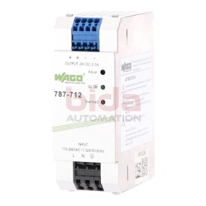 Wago 787-712 Stromversorgung Power Supply 24 V DC 2,5A...