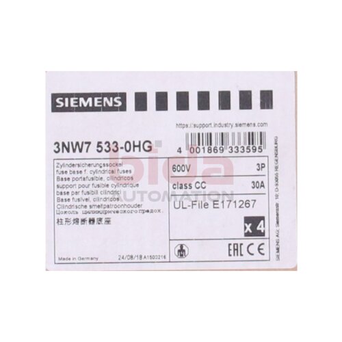 Siemens 3NW7 533-0HG / 3NW7533-0HG SENTRON Sicherungshalter Fuse holder