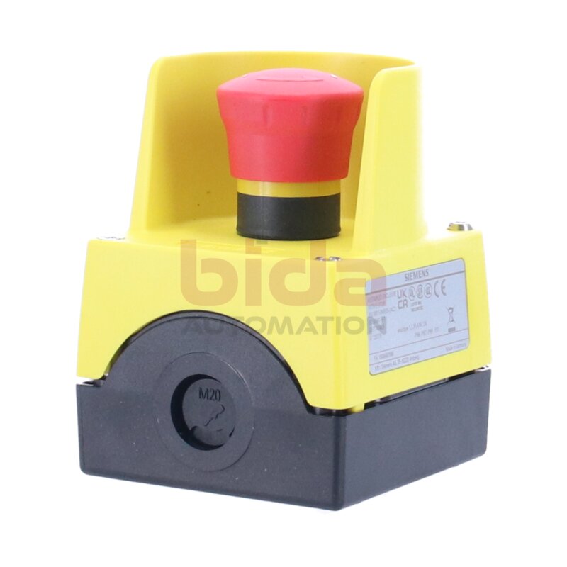 Siemens 3SU1801-0NB00-2AC2 / 3SU1 801-0NB00-2AC2 NOT-HALT-Pilzdrucktaster / EMERGENCY STOP mushroom push button