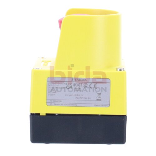 Siemens 3SU1801-0NB00-2AC2 / 3SU1 801-0NB00-2AC2 NOT-HALT-Pilzdrucktaster / EMERGENCY STOP mushroom push button