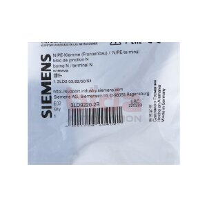 Siemens 3LD9220-2B / 3LD9 220-2B Neutralleiter-/PE-Klemme...