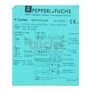 PEPPERL+FUCHS KFD2-SOT3-Ex1.LB(262106)...