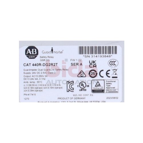 Allen-Bradley 440R-DG2R2T Dual GuardLink Sicherheitsrelais Safety Relay
