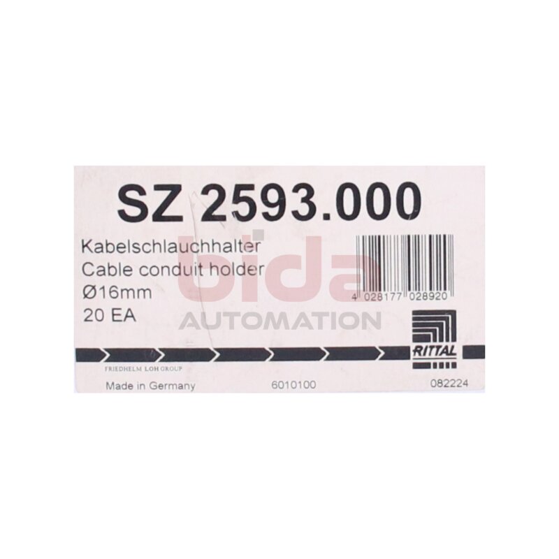RITTAL SZ 2593.000 Kabelschlauchhalter / Cable conduit holder
