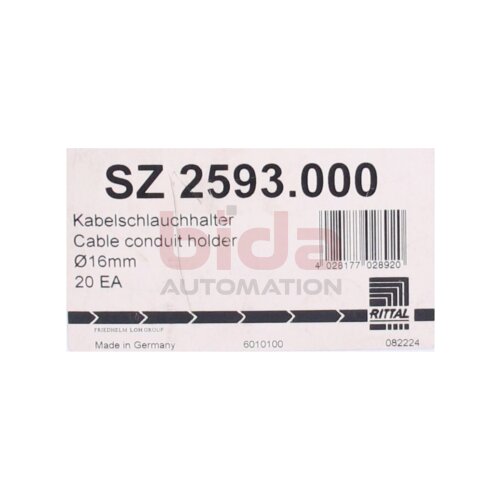 RITTAL SZ 2593.000 Kabelschlauchhalter / Cable conduit holder