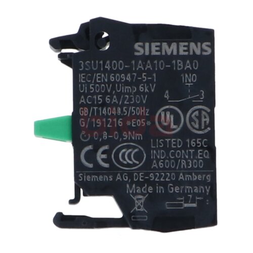 Siemens 3SU1400-1AA10-1BA0 / 3SU1 400-1AA10-1BA0 Kontaktmodul Contact Module
