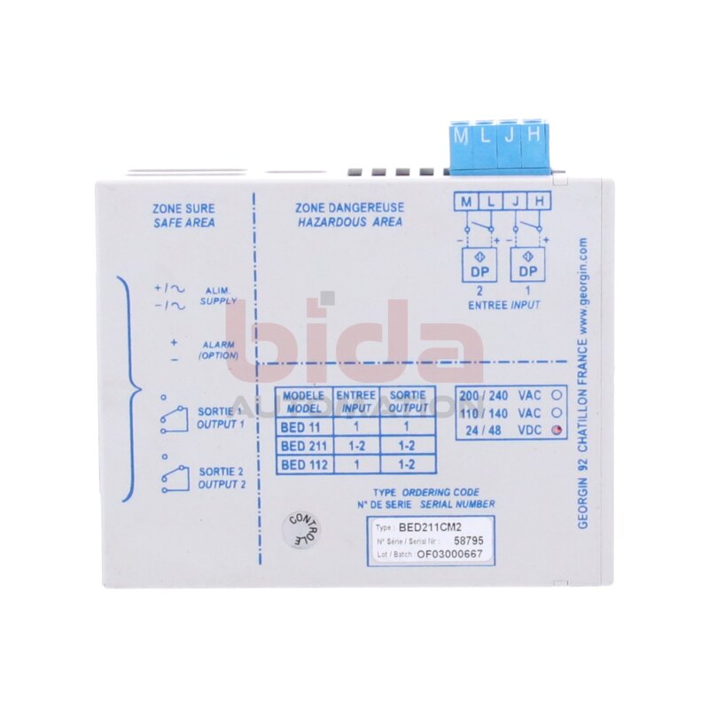 GEORGIN BED211CM2 / BED 211 Druckw&auml;chter Pressure switch